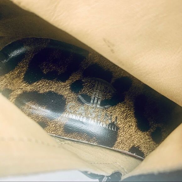 Jennifer Tattanelli Croc Embossed Gray Reptile Wedge Boot - Picture 14 of 14